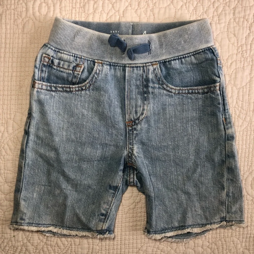 GAP Kids Light Blue Kids Distressed Hem Denim Shorts Size 4T